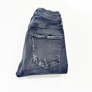 AGOLDE Black Stretch Denim Jeans Ripped Charcoal Skinny A018 C-844 Size 24